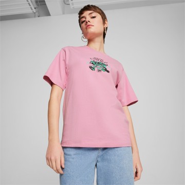 PUMA 短T 流行系列 DOWNTOWN 粉 圖樣 短袖 T恤 女 62665148