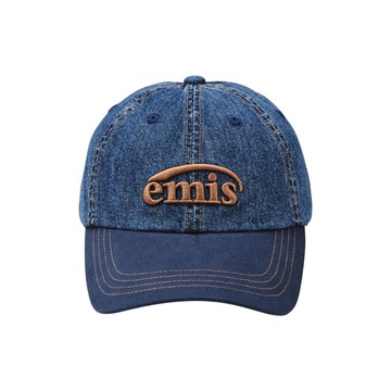韓國 emis WASHED DENIM BALL CAP 水洗丹寧棒球帽 海軍藍BLUENAVY