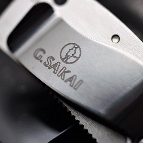 G・SAKAI (ジー・サカイ) スカル マネークリップ 無地 折りたたみナイフ