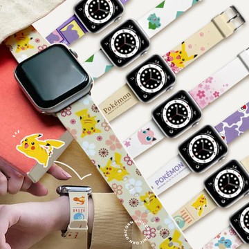 【最後庫存】韓國正版KR｜多款！寶可夢系列TPU錶帶 適用Apple Watch S1~10代 替換錶帶 手錶帶 神奇寶貝 Unicorn