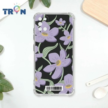 TRON 三星 A31 平塗手繪花朵B款 四角防摔載具殼 軟殼 手機殼