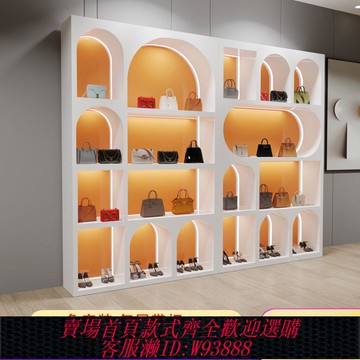 模型櫃 美容院化妝品產品展示柜烤漆直播間柜鞋子包包展柜手辦櫥窗柜