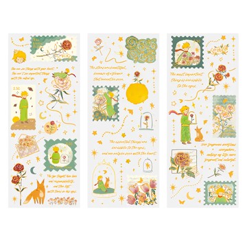 B612小王子 立體燙印貼紙 裝飾用  浪漫詩篇  3個