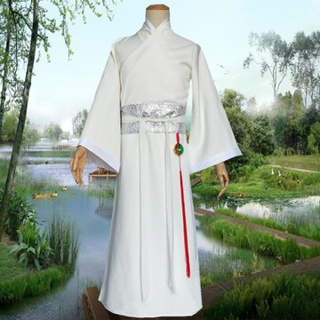 古裝男中國風改良日常漢服帥氣公子飄逸長袍學生演出衣服超仙長衫