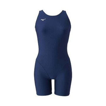 MIZUNO SWIM 女連身泳衣-泳裝 游泳 競賽 美津濃 N2MGDC0314 丈青銀