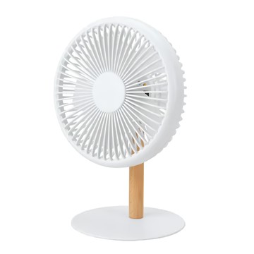 Kinyo 原木質感充電桌扇  UF-7059  白色