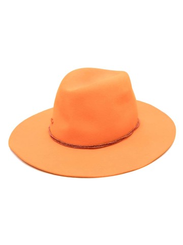 Borsalino - felted fedora hat - women - Horse Hair - S - Orange