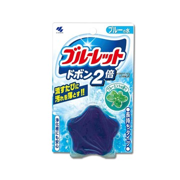 小林製藥 日本Bluelet 2倍去污除臭芳香馬桶清潔錠120g/盒-薄荷香星星款(Kobayashi馬桶水箱除臭去漬清潔劑)