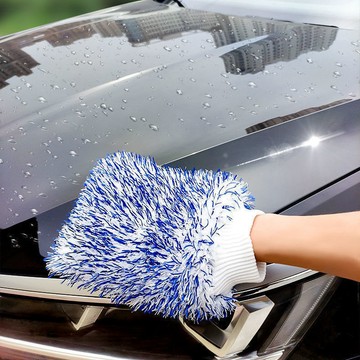 🔥臺灣出貨🔥汽車洗車清潔工具擦車手套雙面加厚雪尼爾擦車布珊瑚蟲除塵手套