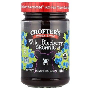 Crofter's Organic, 有機優質塗醬，野生藍莓，16.5 盎司（468 克）