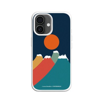 iPhone 16 SolidX 白 - ilovedoodle (Lim Heng Swee) - Cat Landscape - Colorful Mountains 貓咪五彩山
