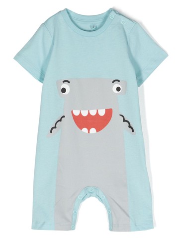 Stella McCartney Kids - Shark cotton romper - kids - Sustainable Cotton - 24 mth - Blue