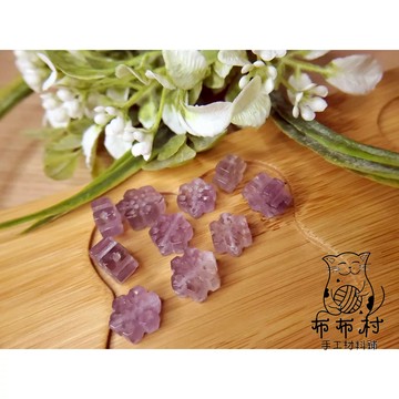 N21紫黃晶花瓣 串珠 散珠 穿搭手鍊配件 文藝飾品配件 文玩小物