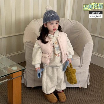 【加絨保暖】女童衛衣套裝 兒童衛衣 女童衛褲 童裝套裝 韓版卡通 連帽加絨 秋冬新款 百搭休閒 幼兒園日常穿搭