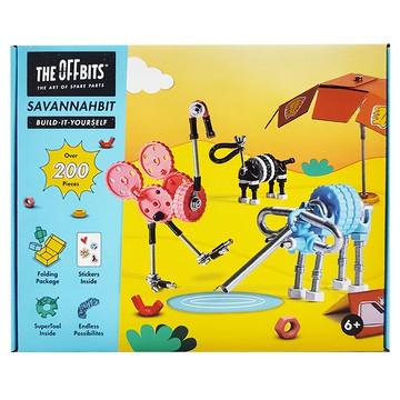 THE OFF BITS 怪奇機械積木 熱帶草原遊戲盒  200+ 件  6歲以上  1盒
