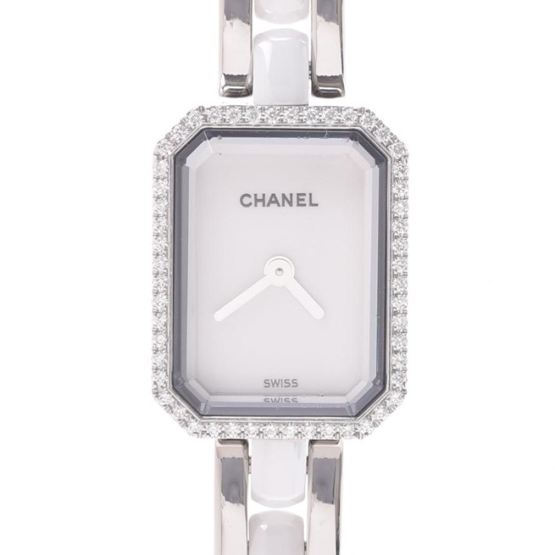 CHANEL シャネル プルミエール ベゼルダイヤ H2132 レディース SS/白セラミック 腕時計 クオーツ シルバー文字盤 Aランク 中古 銀蔵  | LINEショッピング