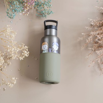 客製化禮物 【似顏繪】 480ml 保溫瓶 | 黑/ 鈦灰瓶系