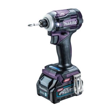 牧田 MAKITA 40V充電式無刷衝擊起子機(紫色) TD001GD206 2.5Ah雙電組