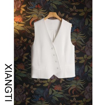 XT西裝小馬甲女款春秋季新款2025背心休閑時尚外搭設計感小眾馬夾