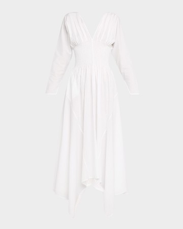 Camicia Shadow Striped Cotton Batiste Maxi Dress