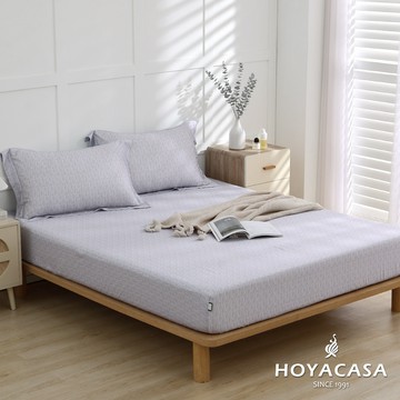 HOYACASA 300織天絲床包枕套組｜暮霧紫｜法式柔霧｜(單人/雙人/加大)