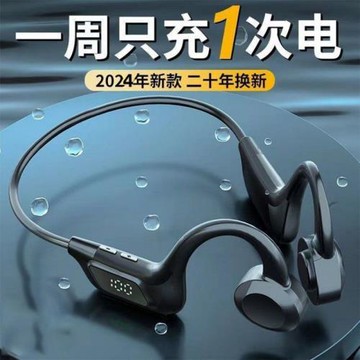 真骨傳導藍牙耳機跑步專用運動型不入耳2024新款游泳掛耳式掛脖式
