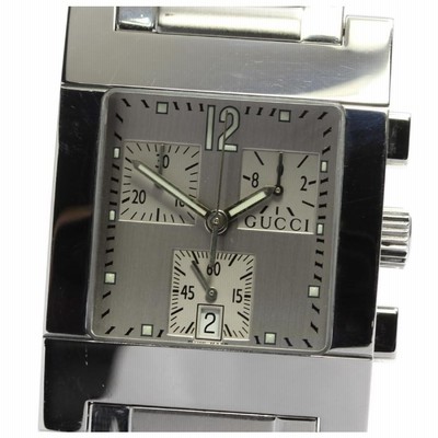 291 グッチ 7700 クロノグラフ デイト スクエア 腕時計 291