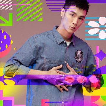 【限時出清6折】】好好玩系列軍徽牛仔襯衫-淺藍