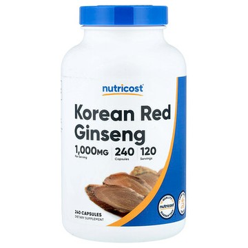 Nutricost, 高麗人參，1000 毫克，240 粒膠囊（每粒膠囊 500 毫克）