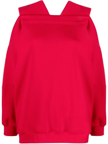 Atu Body Couture - x Ioana Ciolacu cutout-detail sweatshirt - women - Polyester/Cotton - XL - Red