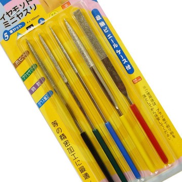 2450鑽石精密鋼銼3x140mm 特殊鋼 5支組鑽石精密鋼銼 長型 銼刀 精密加工