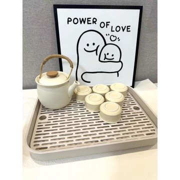 新款加厚瀝水茶盤茶幾收納杯子水杯托盤戶外野營喝茶茶具水果盤
