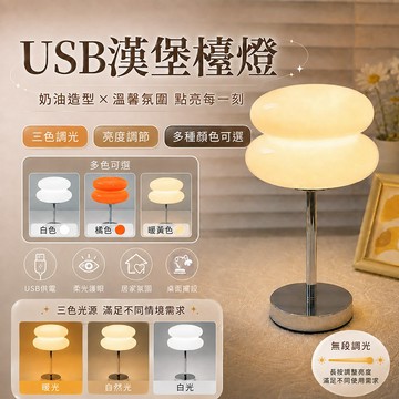 台灣出貨🌟漢堡檯燈 檯燈 桌面檯燈 北歐復古燈 漢堡燈 桌燈 蘑菇燈 裝飾燈 USB檯燈 床頭燈 讀書燈 氣氛燈 護眼燈