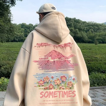 【當天出貨】680g重磅純棉美式復古oversize連帽衛衣男 秋冬季大尺碼帽t 男生衣服長袖上衣男 帽t 大學t