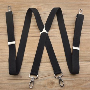 男女交叉X四鉤扣鎖扣彈力背帶夾吊鉤掛鉤勾扣分開單獨吊褲帶肩帶