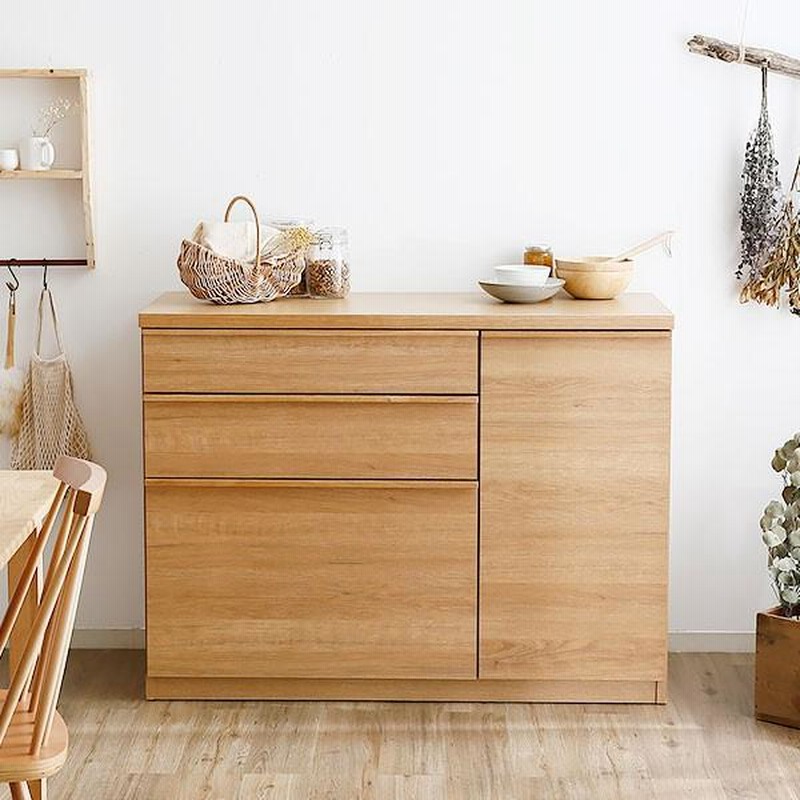 LOWYAキッチンカウンター オーク 送料込】LOWYA キッチンカウンター