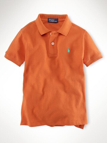 美國百分百【全新真品】Ralph Lauren children 純棉 童裝 小朋友 短polo衫 橘 RL 親子裝 4 5歲 C782