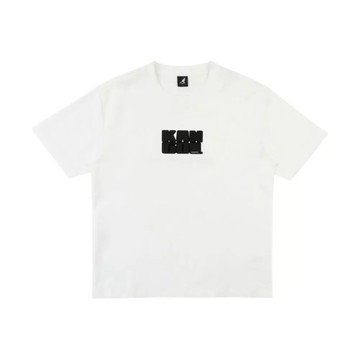 KANGOL 短T 白色 微落肩 字組印花T 短袖 上衣 中性 6625100400