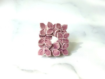花卉胸針 長春花 紫色