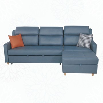 文創集 西納科技布多功能L型沙發/沙發床組合(前拉式變化＋收納功能)-249x91x103cm免組