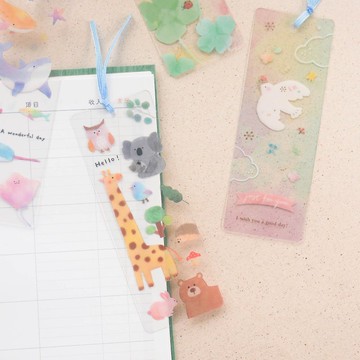 淡彩渲染 - 透明感書籤。JBM-35。