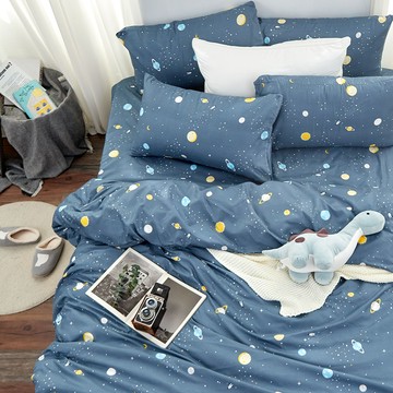 床包涼被組-單人 / 舒柔棉三件式 / 小小星球