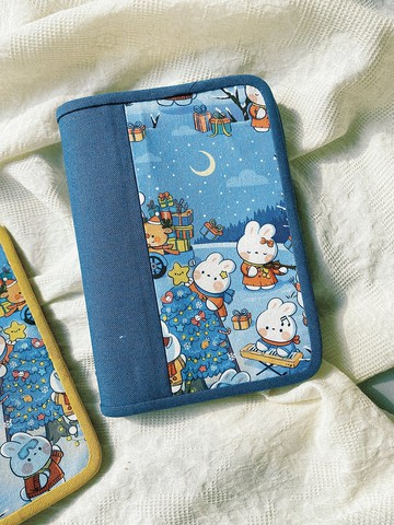 情侶兔兔六孔活頁筆記本 資料夾 媽媽寶寶手冊 本子保護套