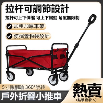 【新北現貨】戶外小推車 摺疊拖車營地車 買菜快遞購物露營野營釣魚地攤小推車