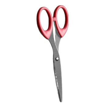 不鏽鋼黑刃剪刀 塑膠手柄  紅手柄  4個