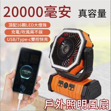 台灣🔥手提風扇 大風扇 LED燈 散熱風扇 大容量 充電式風扇 辦公室 旅行用風扇 露營 自動擺頭 風扇 電風扇2
