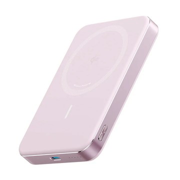 A1664超薄磁吸行動電源10000mAh Qi2 30W粉