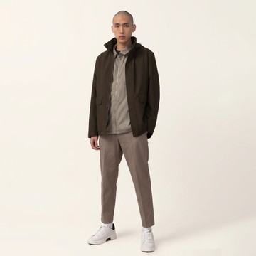 環保男連帽風衣外套 (2色)
