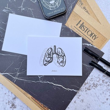 明信片-白卡系列(肺)
