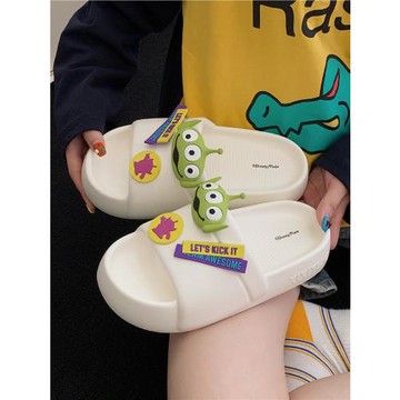 細細條 玩具總動員三眼仔拖鞋男女外穿防滑趣味卡通情侶夏季涼拖